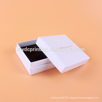 Jewelry Gift White Paper Box with Black foam